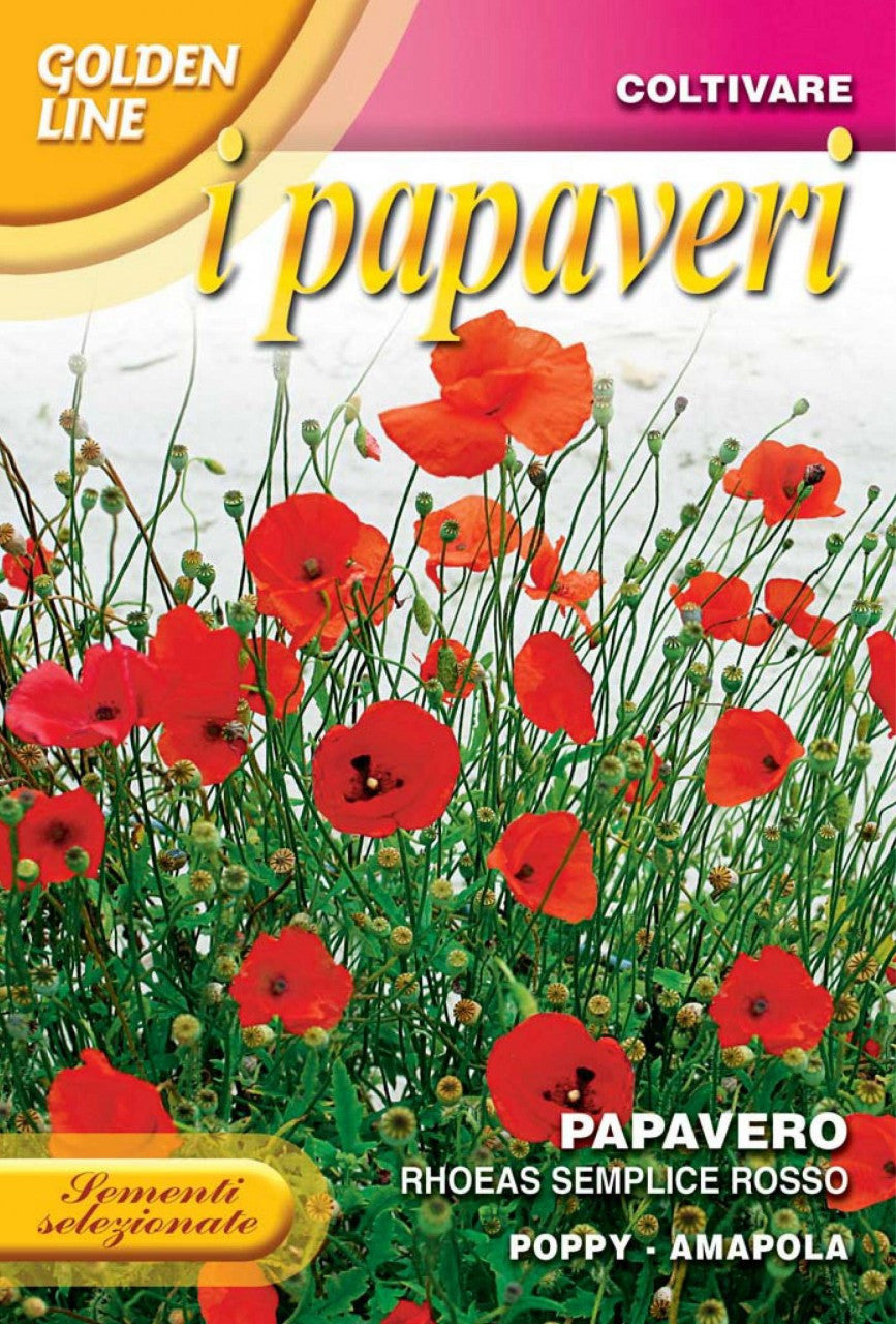 red poppy seeds for planting Poppy Rhoeas Single Red (341-2) – Seeds from Italy