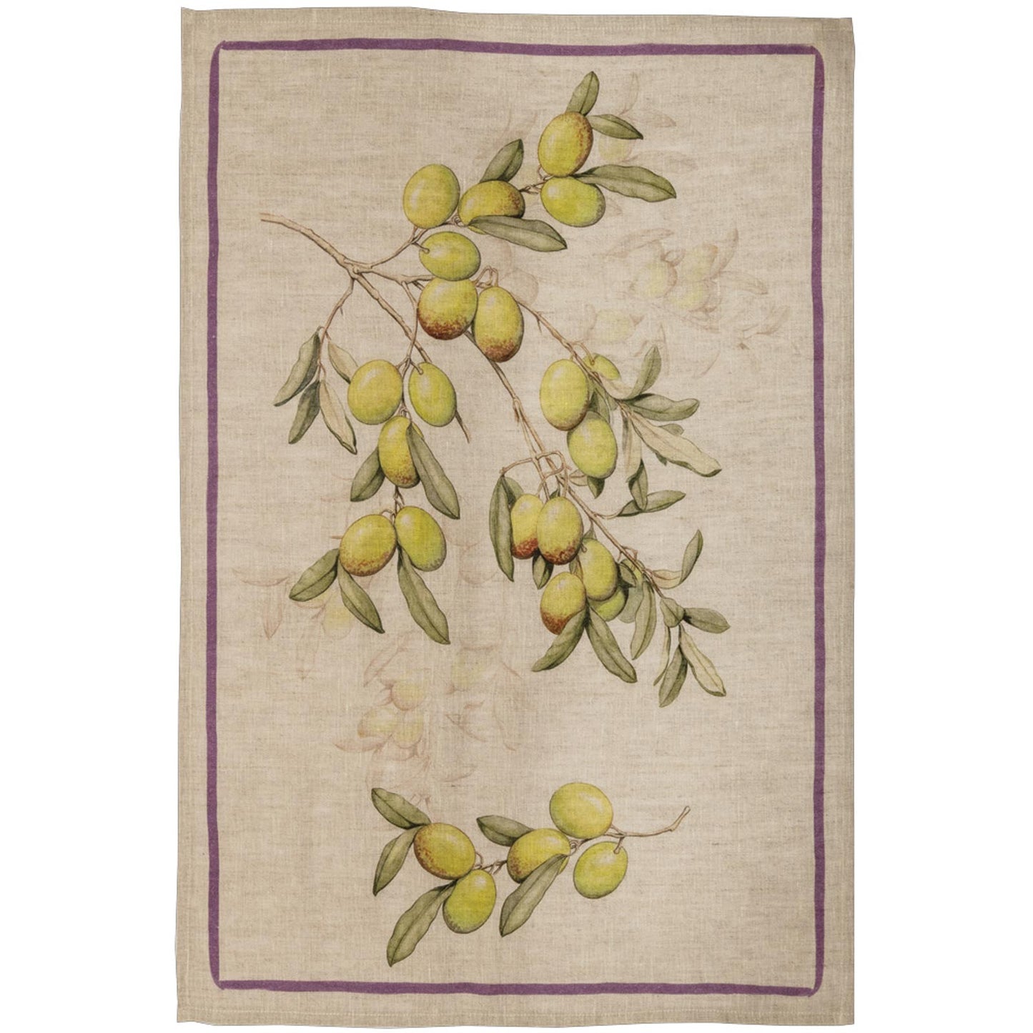 Aida Olive Linen Towel
