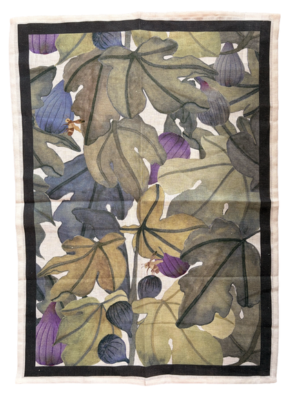 "Ficus Viola" Linen Towel