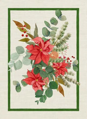"Garland Glee Green" Linen Towel