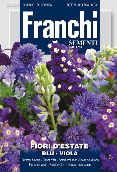 Summer Flowers Mix- Blue/Blu (322-2)