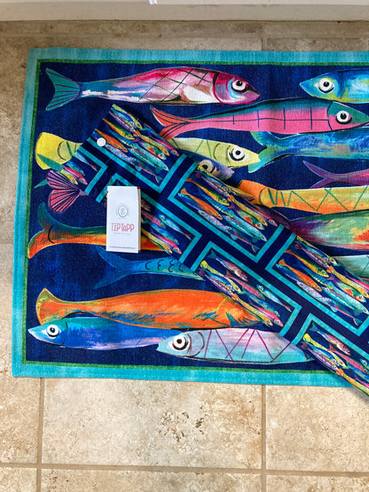 Poisson Bleu Indoor Rug 20.5" x 31.5"
