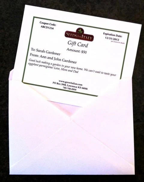 Seeds from Italy Digital Gift Card