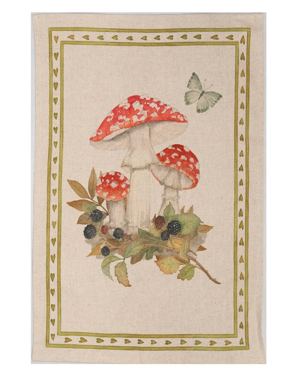 "Grifola Verde" Linen Towel