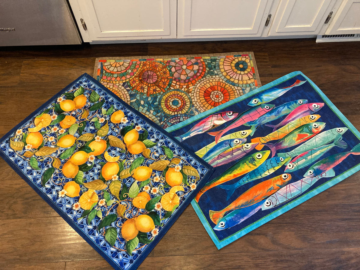 Poisson Bleu Indoor Rug 20.5" x 31.5"