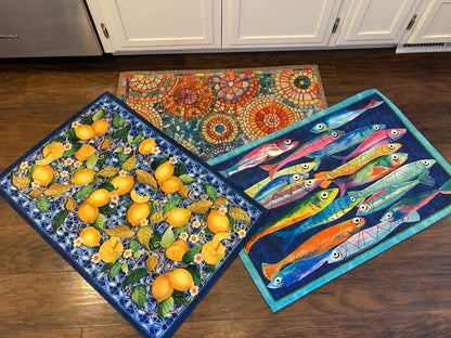 Poisson Bleu Indoor Rug 20.5" x 31.5"